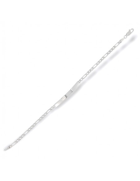 Bracciale Argento Rodiato Piastra Grumetta 3+1 [138769cd]