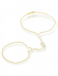 Bracciale Argento Dorato Baciamano Zircone Bianco [a2941863]