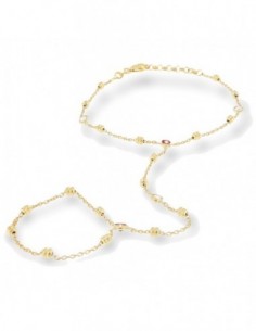 Bracciale Argento Dorato Baciamano Puntoluce [ccaf9a6a]