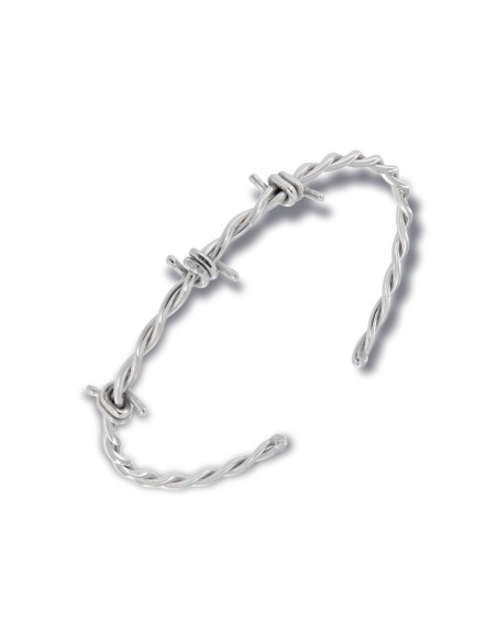 Bracciale Argento Rodiato Filo Spinato [1a791045]