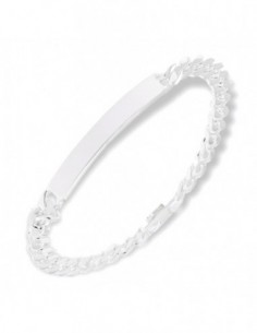 Bracciale Argento Rodiato Piastra Centr. Grumetta [153ec4a6]