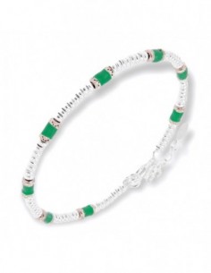 Bracciale Argento Rodiato Pepite Con Inserti Verdi [777b88e8]