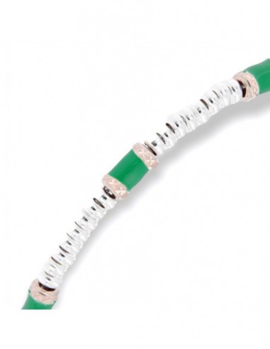 Bracciale Argento Rodiato Pepite Con Inserti Verdi [fdcb3a93]