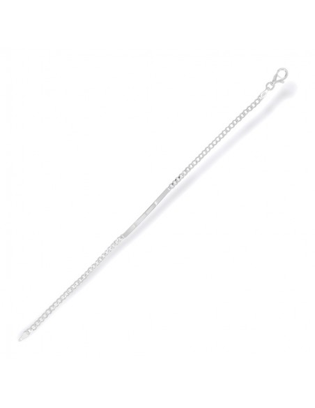 Bracciale Argento Rodiato Piastra Centr. Grumetta [448f4a94]