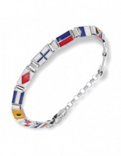 Bracciale Argento Rodiato Bandiere Nazioni [ab0d8cfb]