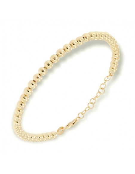 Bracciale Argento Dorato Sfere Sfaccettate 4MM [722bcff6]
