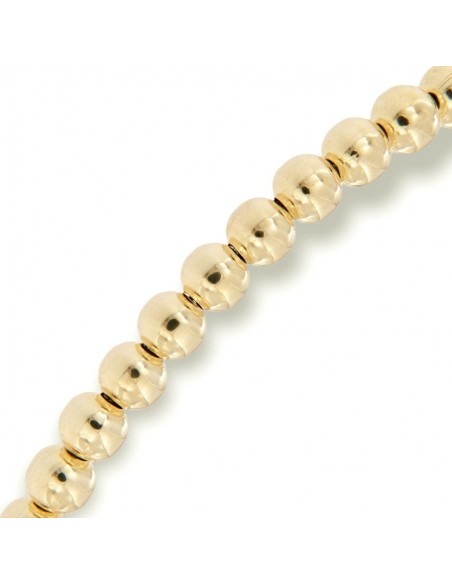 Bracciale Argento Dorato Sfere Sfaccettate 4MM [688c3196]