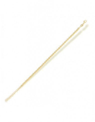 Bracciale Argento Dorato Sfere Sfaccettate 4MM [df91f092]