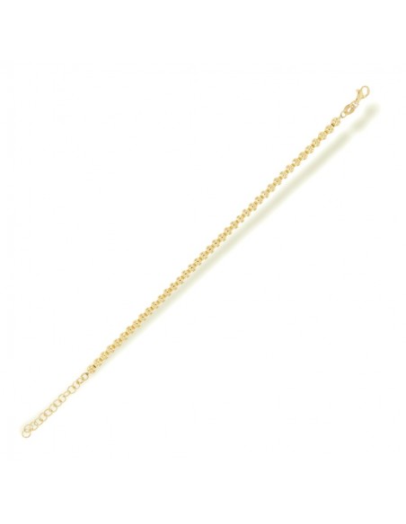 Bracciale Argento Dorato Sfere Sfaccettate 4MM [df91f092]