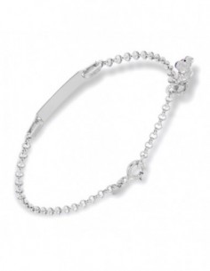 Bracciale Argento Rodiato Piastra Centrale Orsetto [788b41ca]