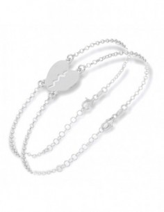 Bracciale Argento Rodiato Divisibile Cuore [19f71720]