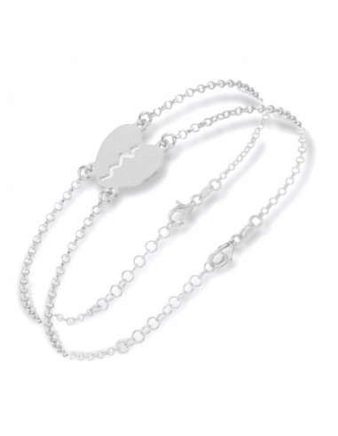 Bracciale Argento Rodiato Divisibile Cuore [19f71720]
