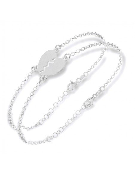 Bracciale Argento Rodiato Divisibile Cuore [19f71720]