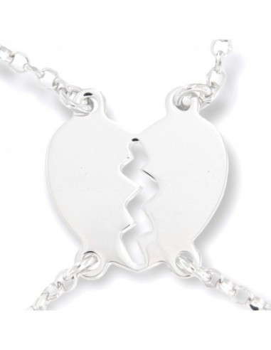 Bracciale Argento Rodiato Divisibile Cuore [58ba844b]