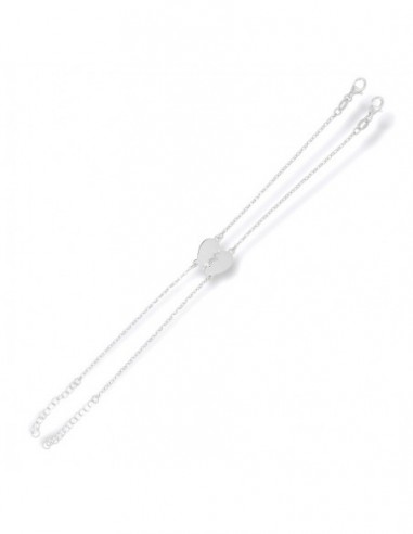 Bracciale Argento Rodiato Divisibile Cuore [eaf70251]