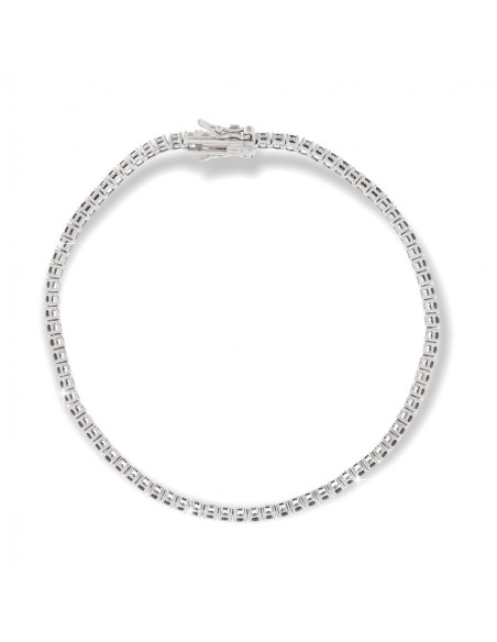 Bracciale Argento Rodiato Tennis Zirconi Neri 2MM [c5285345]