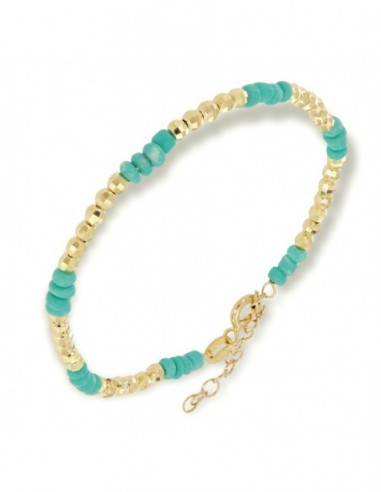 Bracciale Argento Dorato Sfere Sfaccettate Verdi [16def841]