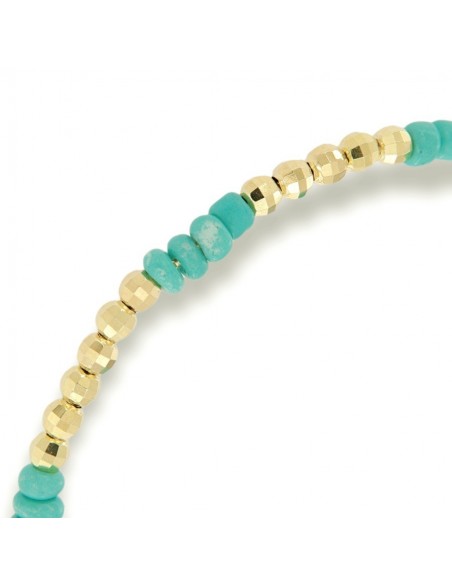 Bracciale Argento Dorato Sfere Sfaccettate Verdi [2aba912c]