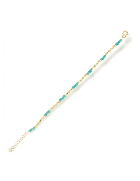 Bracciale Argento Dorato Sfere Sfaccettate Verdi [98f71736]