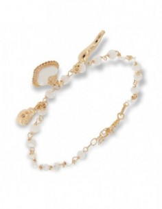 Bracciale Argento Dorato Cuore Coccinella Peperonc [c008726e]