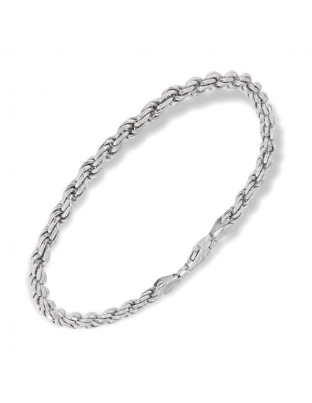 Bracciale Argento Rodiato Maglia Rope [cf4fa68d]