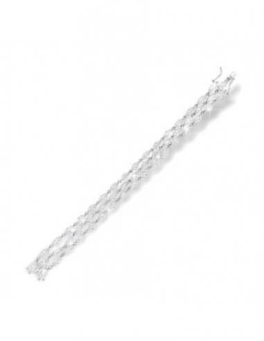 Bracciale Argento Rodiato Tre Fascie Zirconi [4aca49f5]