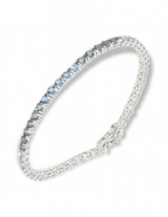 Bracciale Argento Tennis Zirconi Cele./Bia. 3/18 [6c172ab7]