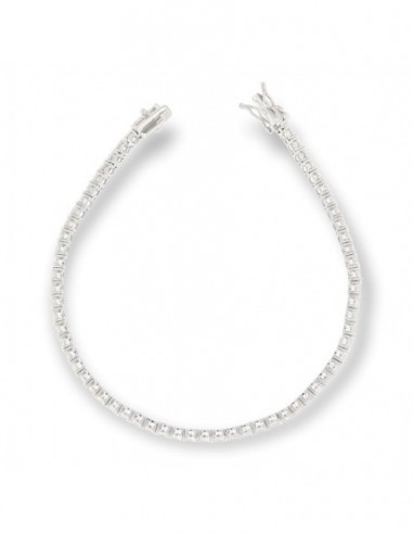 Bracciale Argento Tennis Zirconi Bianchi 3MM 21CM [f05213e4]