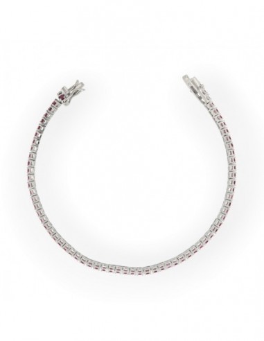Bracciale Argento Tennis Zirconi Viola 2MM 20CM [8a007650]