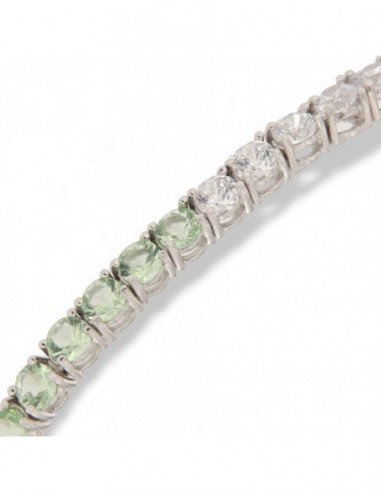 Bracciale Argento Tennis Zirconi Verdi 3MM 18CM [52a5c26a]