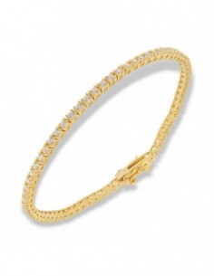 Bracciale Argento Dorato Tennis Zirconi Bianchi 2M [20df9abd]