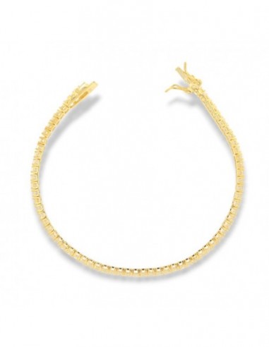 Bracciale Argento Dorato Tennis Zirconi Bianchi 2M [28da2cd4]