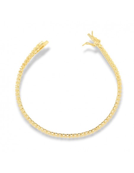 Bracciale Argento Dorato Tennis Zirconi Bianchi 2M [28da2cd4]