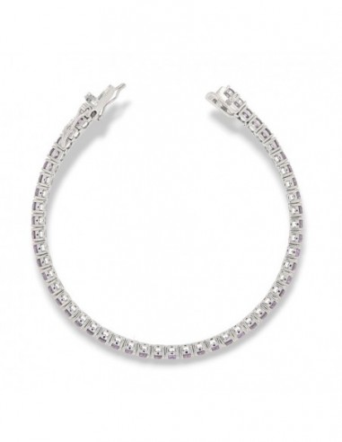 Bracciale Argento Tennis Zirconi Lilla 3MM [ee3659ab]