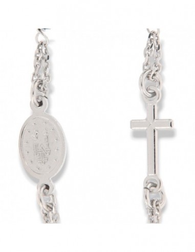 Bracciale Argento Rodiato Rosario Sfere Rosso [e53fafb6]