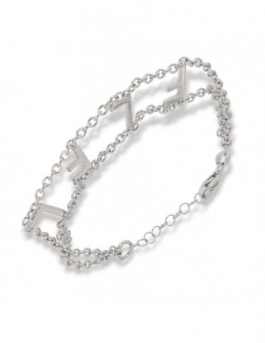Bracciale Argento Rodiato Iniziali F. L. [90b563e3]