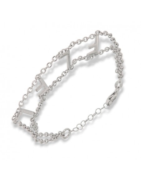 Bracciale Argento Rodiato Iniziali F. L. [90b563e3]