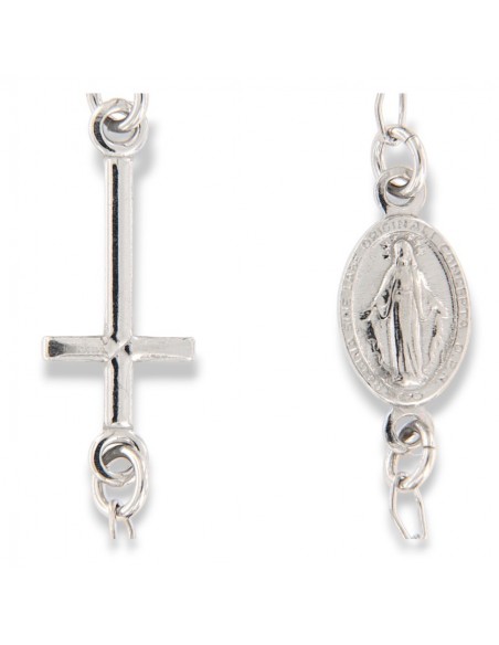 Bracciale Argento Rodiato Rosario Sfere Sfaccet. [3c3233fe]