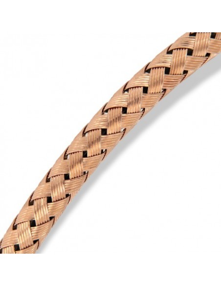 Bracciale Argento Rosato Hook Chiusura Nera [3460432d]