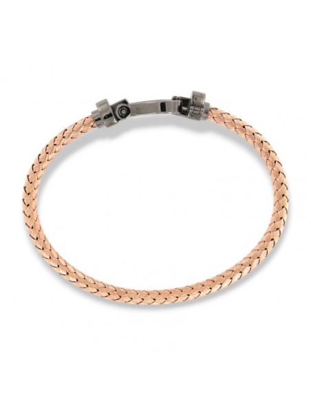 Bracciale Argento Rosato Hook Chiusura Nera [31300433]