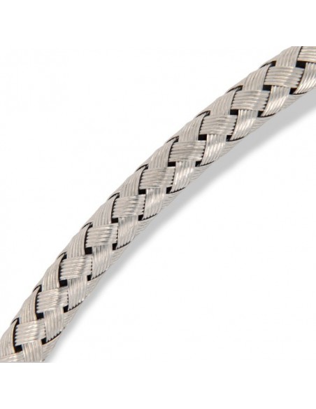 Bracciale Argento Rodiato Hook Chiusura Nera [bd952a2f]