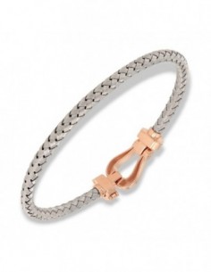 Bracciale Argento Rodiato Hook Chiusura Rosata [f4f74995]