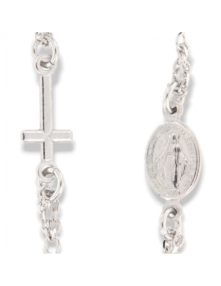 Bracciale Argento Rodiato Rosario Sfere Blu [af7ef92b]