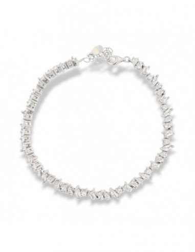 Bracciale Argento Tennis Mixed Shapes Bianco [0954c13d]