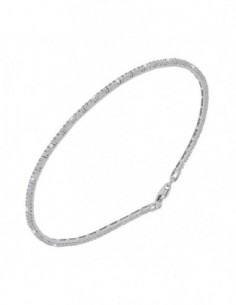 Bracciale Oro Bianco Tennis Zirconi Bianchi 1MM [c3346b3e]
