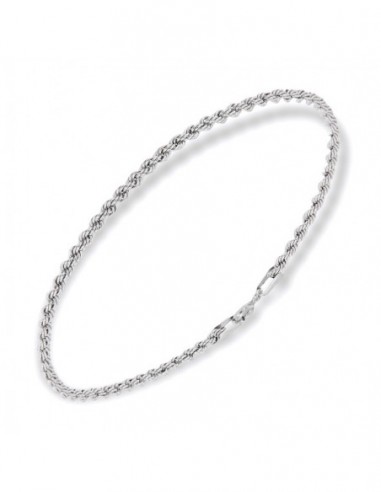 Bracciale Oro Bianco Maglia Rope Sottile [a2483dd4]
