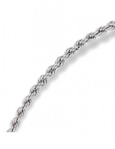 Bracciale Oro Bianco Maglia Rope Sottile [26e28af5]