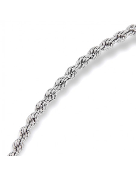 Bracciale Oro Bianco Maglia Rope Sottile [26e28af5]