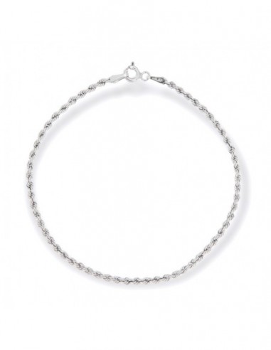 Bracciale Oro Bianco Maglia Rope Sottile [91ff4bf1]