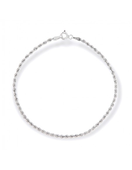Bracciale Oro Bianco Maglia Rope Sottile [91ff4bf1]
